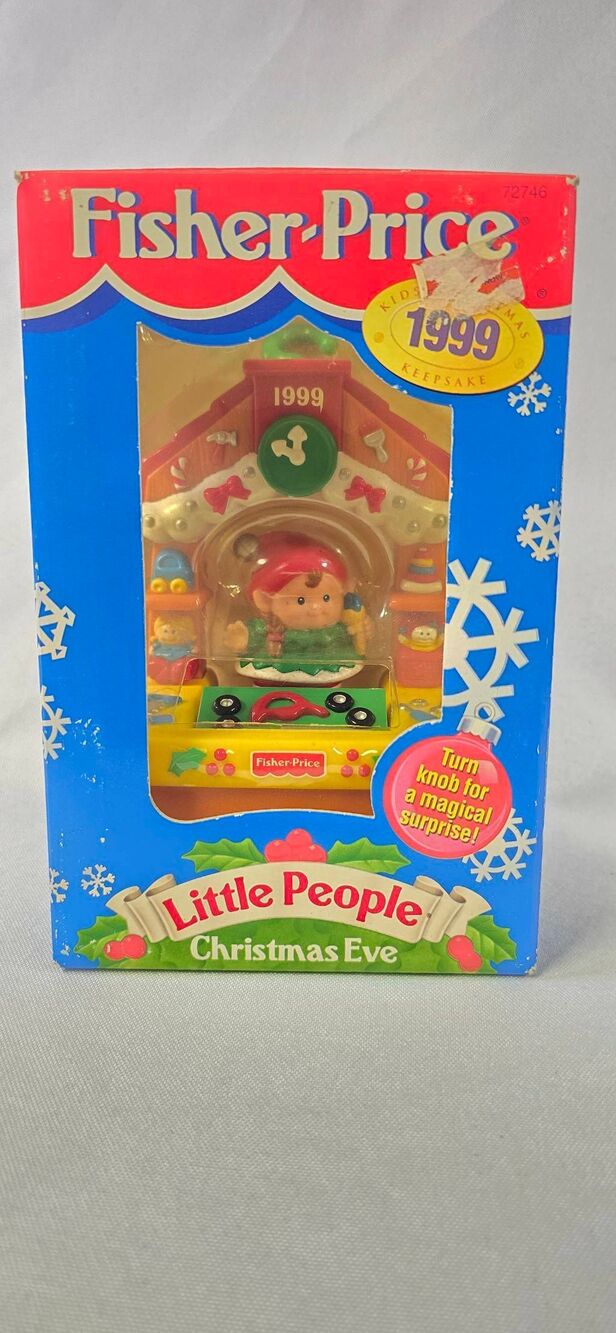 Vintage 1999 Fisher-Price Little People Christmas Eve Ornament